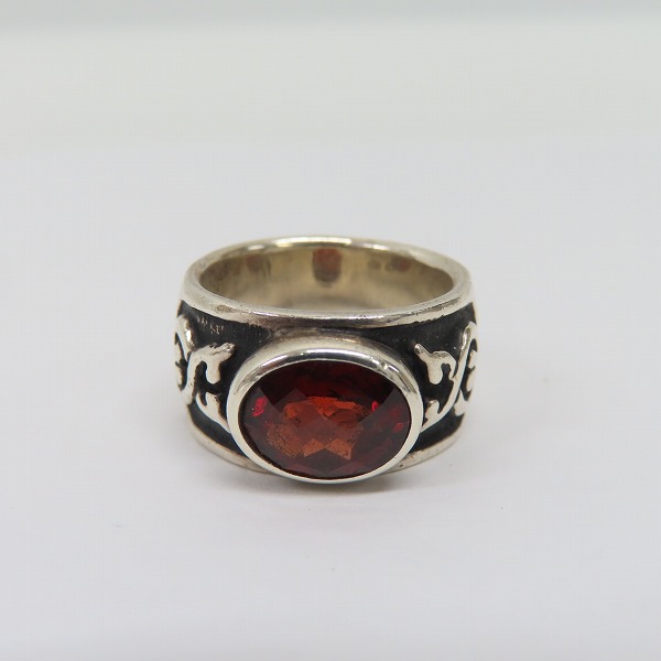 実際に弊社で買取させて頂いたLEATHERS AND TREASURES/レザーズ＆トレジャーズ ガーネットリング 11-12号の画像 1枚目