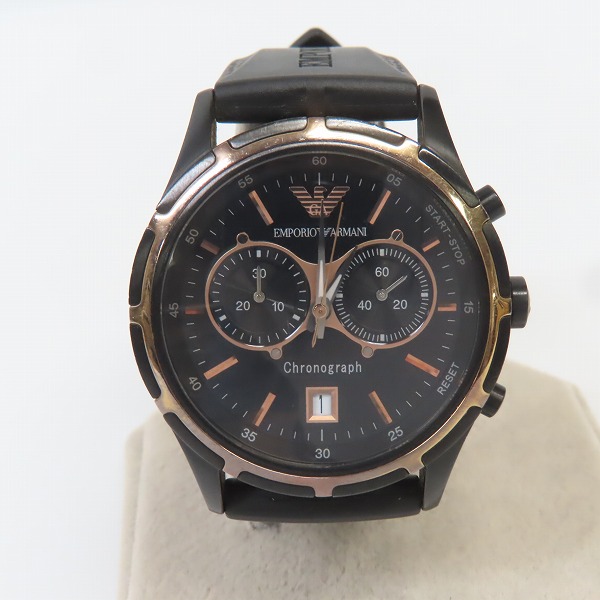 実際に弊社で買取させて頂いたEMPORIO ARMANI/エンポリオアルマーニ クロノグラフ クォーツ腕時計 AR-0584【動作未確認】