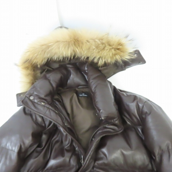 実際に弊社で買取させて頂いたPaul Smith/ポールスミス ラムレザー ダウンジャケット PP-MN-62285/Mの画像 2枚目