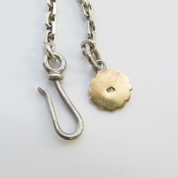 実際に弊社で買取させて頂いたFIRST ARROWS/ファーストアローズ K18付き 上金 右向き フェザー/ALL K18 SPメタル P-390/チェーン ネックレスの画像 6枚目