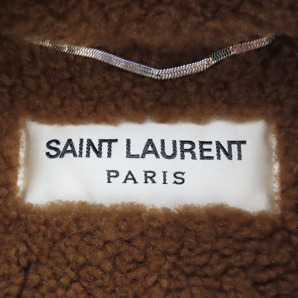 実際に弊社で買取させて頂いたSAINT LAURENT/サンローラン 14AW ムートンコート 362079 Y934F/54の画像 2枚目