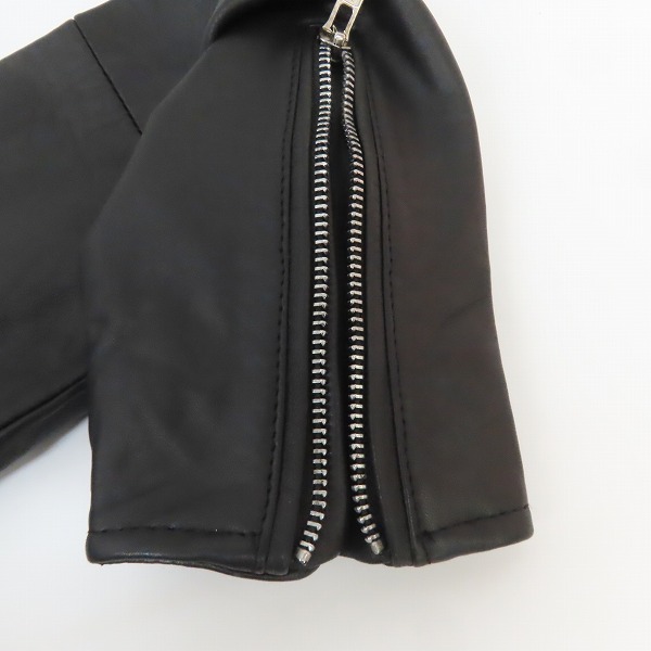 実際に弊社で買取させて頂いたWIFFLE×417 EDIFICE/ウィッフル×417 エディフィス 羊革/シープスキン レザージャケット 15-011-312-5027-3-0/M の画像 5枚目