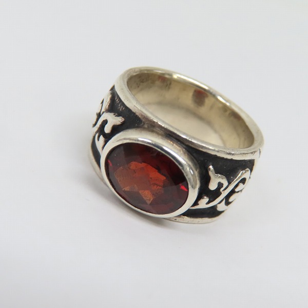 実際に弊社で買取させて頂いたLEATHERS AND TREASURES/レザーズ＆トレジャーズ ガーネットリング 11-12号