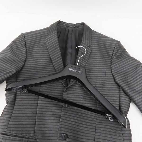 実際に弊社で買取させて頂いた【JPタグ】EMPORIO ARMANI/エンポリオアルマーニ ボーダー柄 テーラードジャケット/50の画像 6枚目