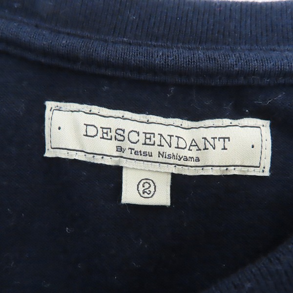 実際に弊社で買取させて頂いたDESCENDANT/ディセンダント クジラ刺繍 ポケット Vネック 半袖 Tシャツ/2の画像 2枚目