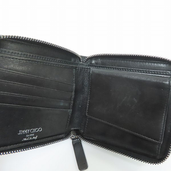 実際に弊社で買取させて頂いたJIMMY CHOO/ジミーチュウ ロゴ キャンバス ラウンドファスナー ウォレット の画像 3枚目
