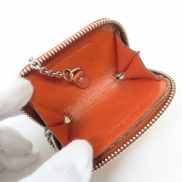 実際に弊社で買取させて頂いたBVLGARI/ブルガリ レザー ラウンドファスナーコインケース/キーリング付きの画像 3枚目