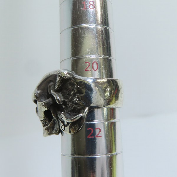 実際に弊社で買取させて頂いたCRAZY PIG/クレイジーピッグ PIRATE Skull Ring/パイレーツ スカル リング 20.5-22.5号の画像 8枚目