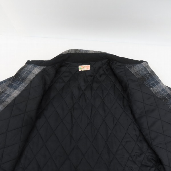 実際に弊社で買取させて頂いたSUGAR CANE/シュガーケーン ウールチェックジップジャケット SC13180/42の画像 8枚目