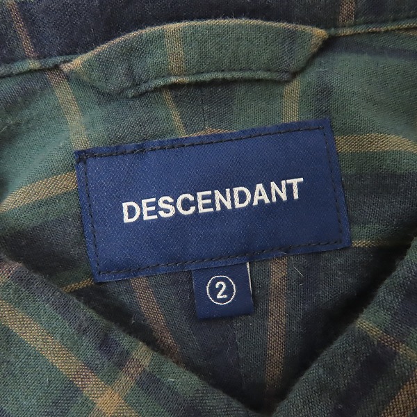 実際に弊社で買取させて頂いたDESCENDANT/ディセンダント Hyannis BD くじら刺繍 コットン 長袖 チェック シャツ/2の画像 2枚目
