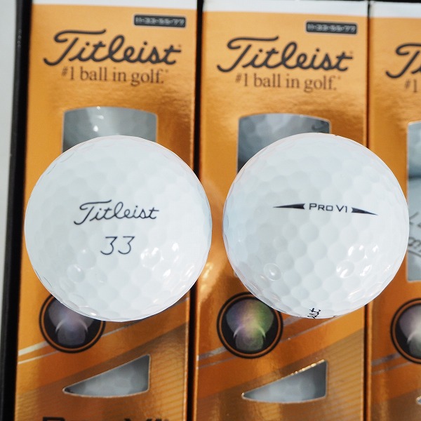 実際に弊社で買取させて頂いた【未使用】Titleist/タイトリスト PRO V1 ゴルフボール 1ダース 2017年モデルの画像 1枚目
