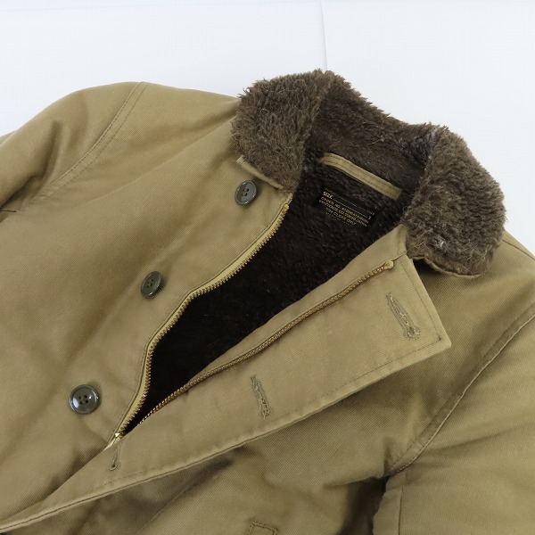 実際に弊社で買取させて頂いたMARKAWARE/マーカウェアー N-1 デッキジャケット/ボアジャン オリーブ A11C-10BL01C/1の画像 4枚目