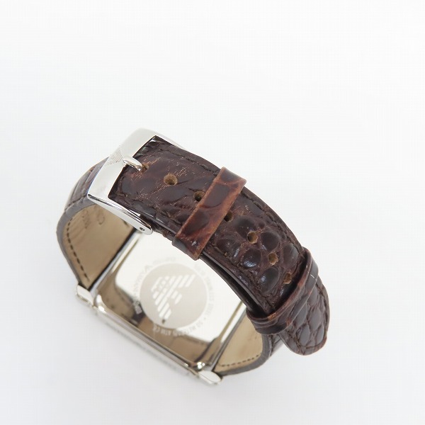 実際に弊社で買取させて頂いたEMPORIO ARMANI/エンポリオアルマーニ クォーツ レザーベルト 腕時計 AR-0403【動作未確認】の画像 2枚目