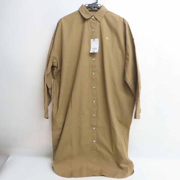 実際に弊社で買取させて頂いた【未使用】CANTERBURY/カンタベリー BIG SILHOUETTE SHIRT レディース 長袖ロングシャツ カーキ WA42874/F 