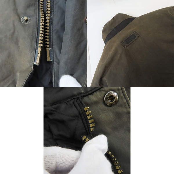 実際に弊社で買取させて頂いた【難有り】Barbour/バブアー Sapper wax jacket/サッパーワックスジャケット Mの画像 6枚目