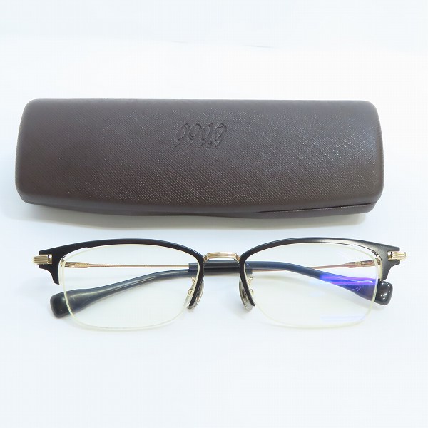 実際に弊社で買取させて頂いた999.9/フォーナインズ ハーフリム メガネフレーム S-350Tの画像 9枚目