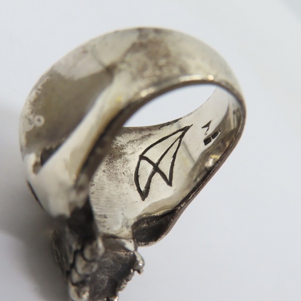 実際に弊社で買取させて頂いた【ギャラ付き】CRAZY PIG/クレイジーピッグ ラージエビルスカルリングの画像 3枚目