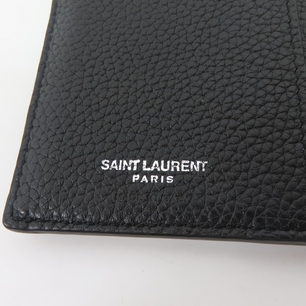 実際に弊社で買取させて頂いたSAINT LAURENT/サンローラン サックドジュール レザー 二つ折り長財布 507619の画像 5枚目