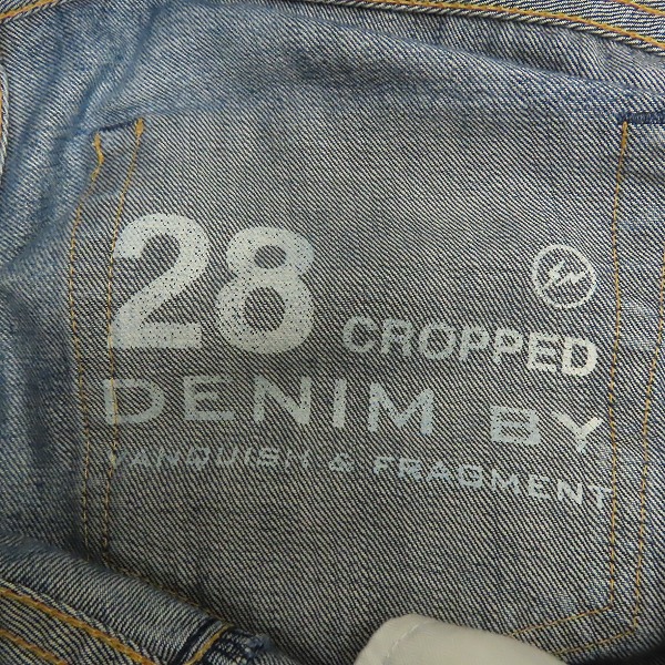 実際に弊社で買取させて頂いたVANQUISH ×Fragment Design/ヴァンキッシュ × フラグメントデザイン CROPPEDデニムパンツ VFP5017/28の画像 5枚目