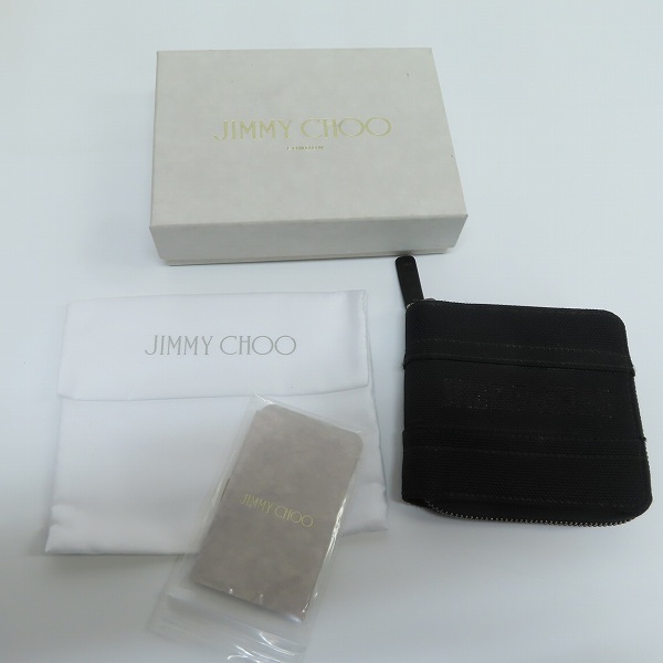 実際に弊社で買取させて頂いたJIMMY CHOO/ジミーチュウ ロゴ キャンバス ラウンドファスナー ウォレット の画像 9枚目