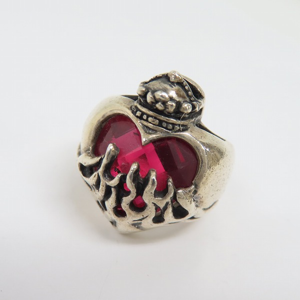 実際に弊社で買取させて頂いたLeathers & Treasures/レザーズアンドトレジャーズ フレイムハートキングクラウン リング 10-12号