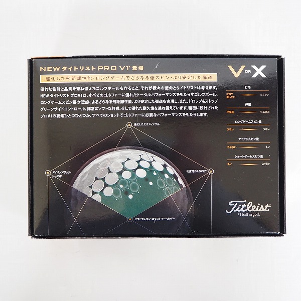実際に弊社で買取させて頂いた【未使用】Titleist/タイトリスト PRO V1 ゴルフボール 1ダース 2017年モデルの画像 3枚目