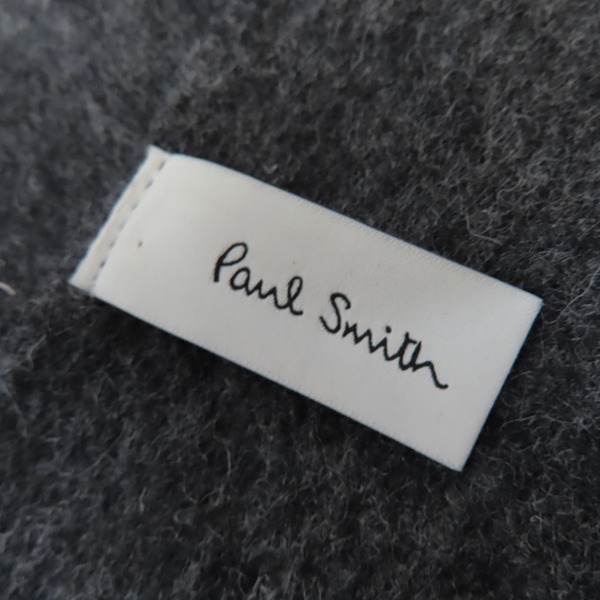 実際に弊社で買取させて頂いたPaul Smith/ポールスミス ロゴ刺繍 ウールマフラーの画像 2枚目