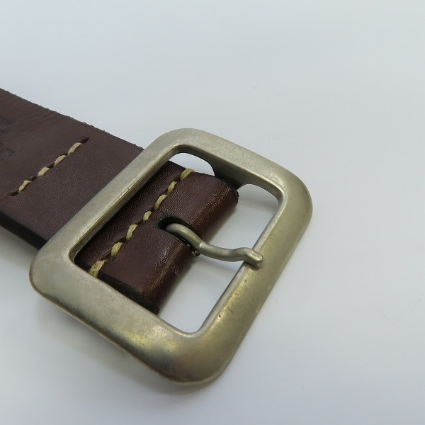 実際に弊社で買取させて頂いた(2)SUGAR CANE/シュガーケーン ギャリソンベルト ブラウン Size：36の画像 9枚目