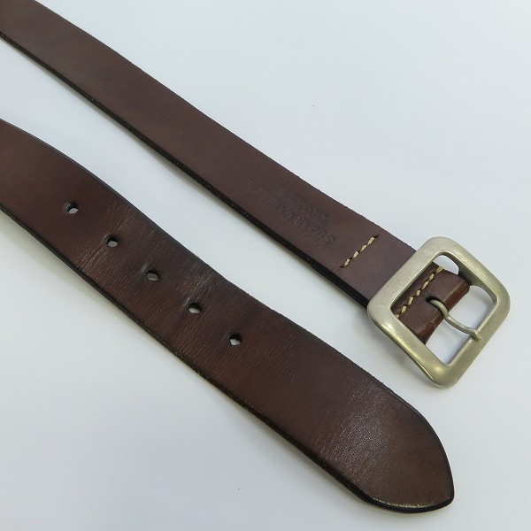 実際に弊社で買取させて頂いた(2)SUGAR CANE/シュガーケーン ギャリソンベルト ブラウン Size：36の画像 3枚目