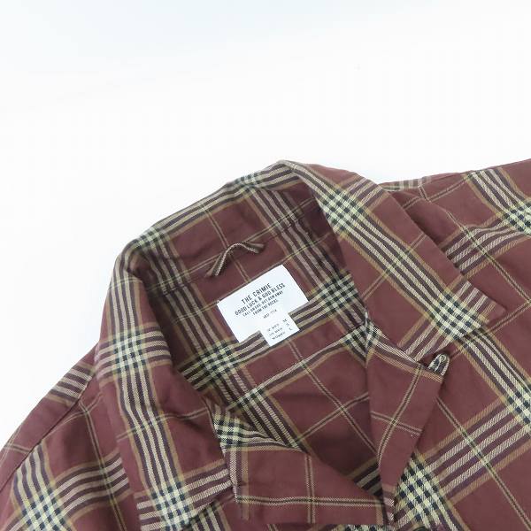 実際に弊社で買取させて頂いたCRIMIE/クライミー LONDON CHECK SHORT SLEEVE SHIRT 半袖シャツ CR1-02A1-SS06/Mの画像 4枚目