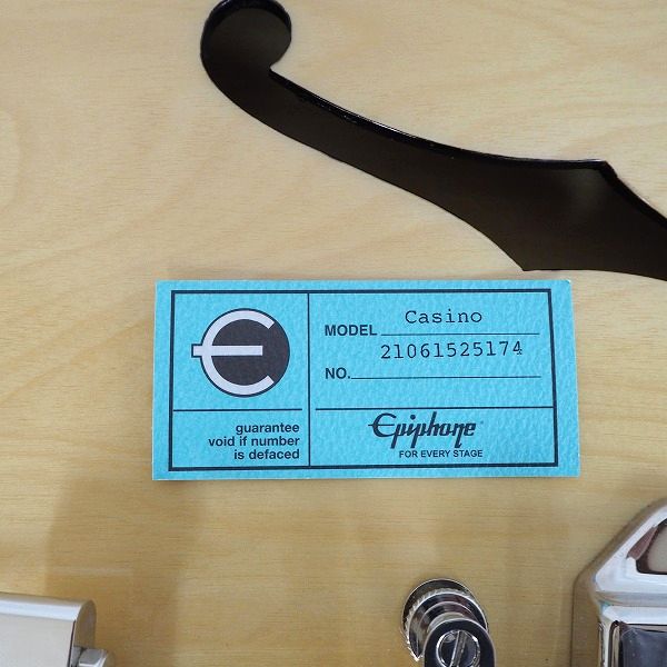 実際に弊社で買取させて頂いた★Epiphone/エピフォン CASINO カジノ フルアコ エレキギター ソフトケース付 の画像 4枚目