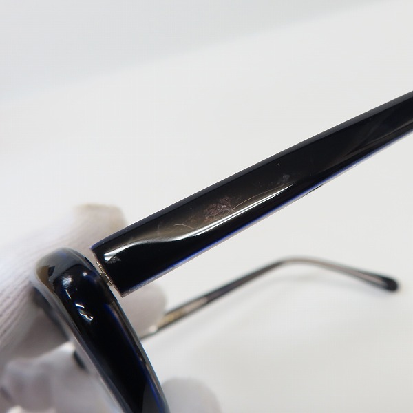 実際に弊社で買取させて頂いた白山眼鏡店/ハクサンガンキョウテン フルリム 眼鏡/メガネフレーム ダークパープルの画像 7枚目