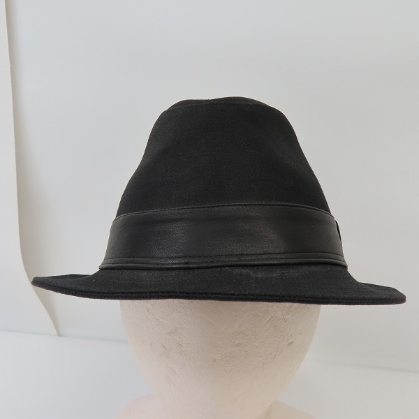 実際に弊社で買取させて頂いたBACKBONE THE CLASSIC/バックボーンザクラシック ディアスキンリボン 中折れハット/Lの画像 1枚目