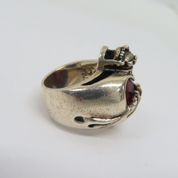 実際に弊社で買取させて頂いたLeathers & Treasures/レザーズアンドトレジャーズ フレイムハートキングクラウン リング 10-12号の画像 4枚目