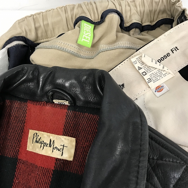 実際に弊社で買取させて頂いた【おまとめ品】フィリップモネ/ディーゼル/ディッキーズ 等 ハーフ/ロングパンツ/レザージャケット 他の画像 1枚目