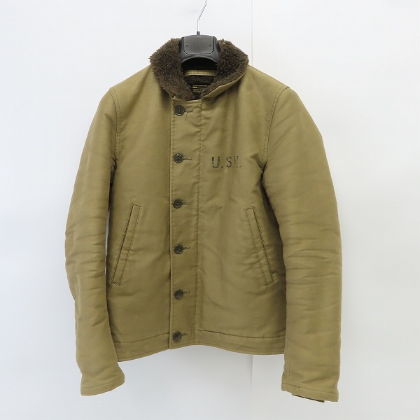 実際に弊社で買取させて頂いたMARKAWARE/マーカウェアー N-1 デッキジャケット/ボアジャン オリーブ A11C-10BL01C/1