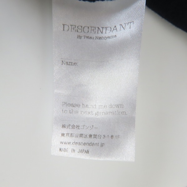 実際に弊社で買取させて頂いたDESCENDANT/ディセンダント クジラ刺繍 ポケット Vネック 半袖 Tシャツ/2の画像 4枚目