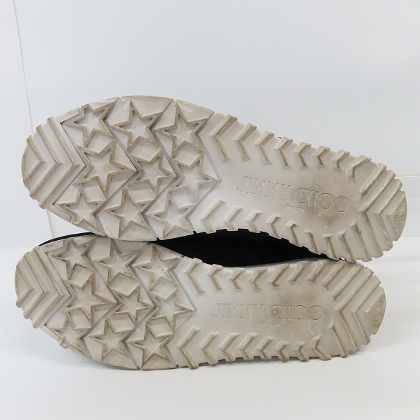 実際に弊社で買取させて頂いたJIMMY CHOO/ジミーチュウ オークランド メッシュニット レザースニーカー/42.5の画像 2枚目