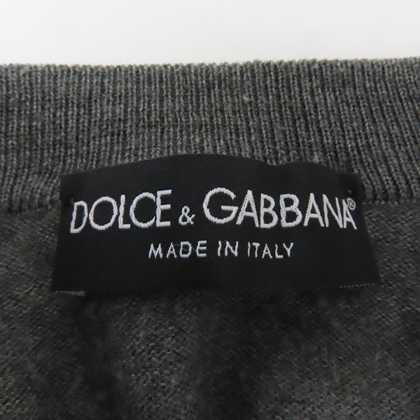 実際に弊社で買取させて頂いた【JPタグ】DOLCE&GABBANA/ドルチェ＆ガッバーナ ドルガバ Vネック ロングスリーブ/ロングTシャツ/長袖 グレー/48の画像 2枚目