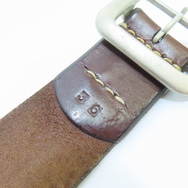 実際に弊社で買取させて頂いた(2)SUGAR CANE/シュガーケーン ギャリソンベルト ブラウン Size：36の画像 2枚目