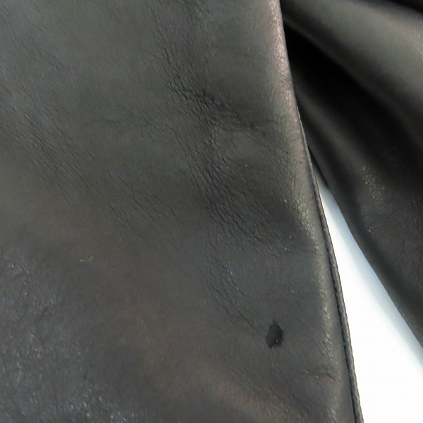 実際に弊社で買取させて頂いたBACKBONE/バックボーン ディアスキン レザー シャツジャケット BB08FW-LDB01/Mの画像 7枚目