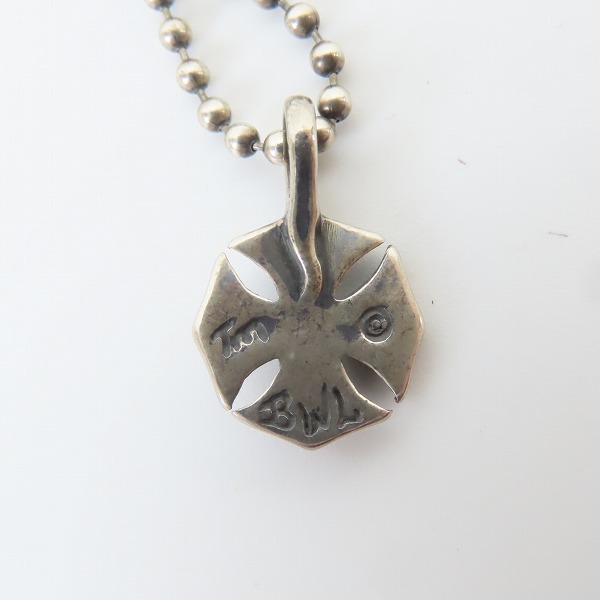 実際に弊社で買取させて頂いたBILL WALL LEATHER/ビルウォールレザー スモールセーラークロス ペンダントトップ w/ボールチェーンの画像 2枚目