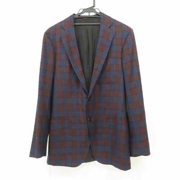 実際に弊社で買取させて頂いたTOMORROWLAND/トゥモローランド チェック柄 2B テーラードジャケット 62-07-94-07005 46