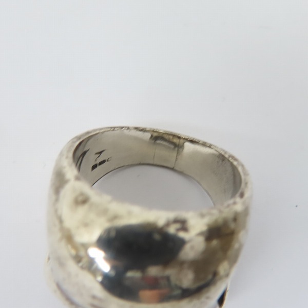 実際に弊社で買取させて頂いた【ギャラ付き】CRAZY PIG/クレイジーピッグ ラージエビルスカルリングの画像 5枚目