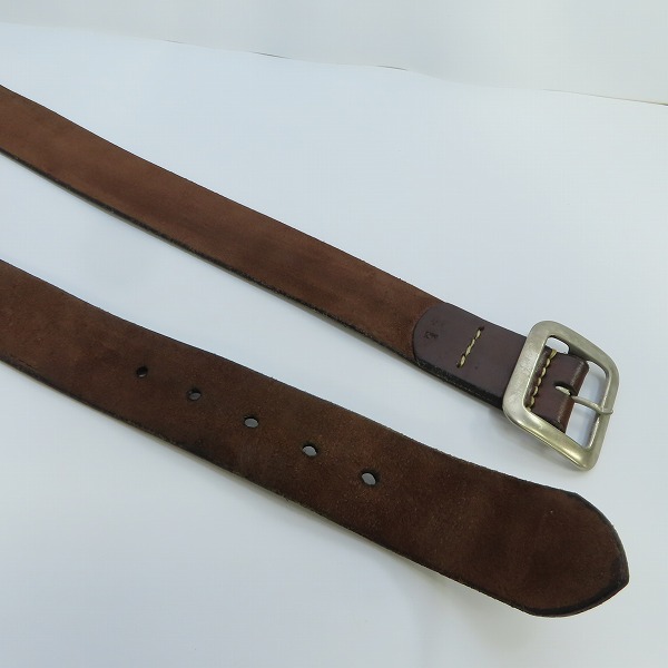 実際に弊社で買取させて頂いた(1)SUGAR CANE/シュガーケーン ギャリソンベルト ブラウン Size：36の画像 4枚目
