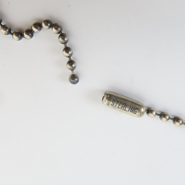 実際に弊社で買取させて頂いたBILL WALL LEATHER/ビルウォールレザー スモールセーラークロス ペンダントトップ w/ボールチェーンの画像 7枚目