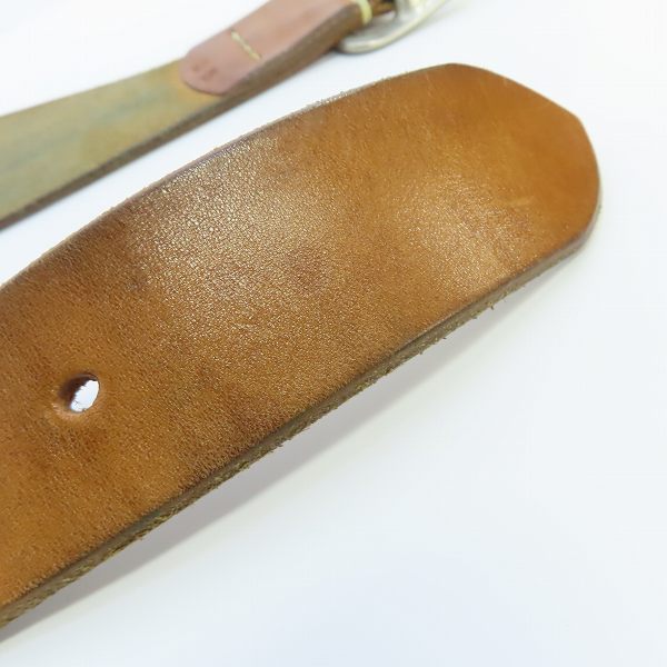 実際に弊社で買取させて頂いたSUGAR CANE/シュガーケーン ギャリソンベルト ライトブラウン Size：36の画像 6枚目