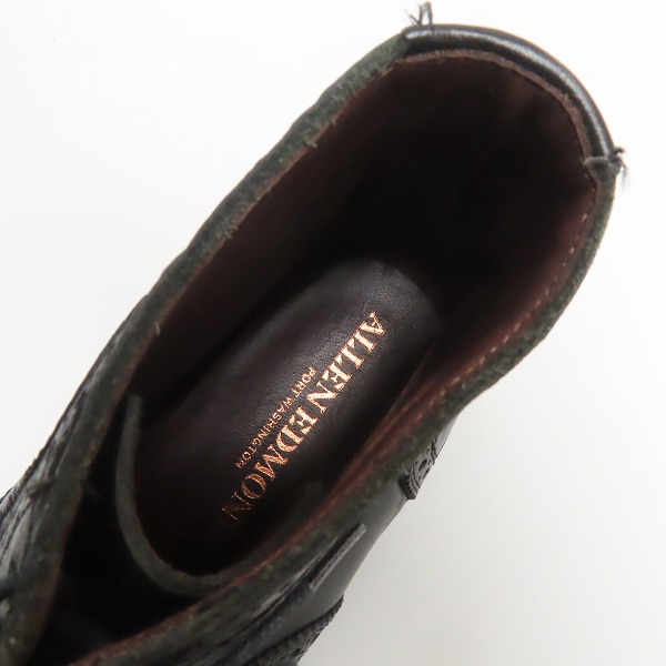 実際に弊社で買取させて頂いたAllen Edmonds/アレンエドモンズ Stirling Wingtip Boots ウイングチップ ブーツ ブラック 7588/7.5の画像 4枚目