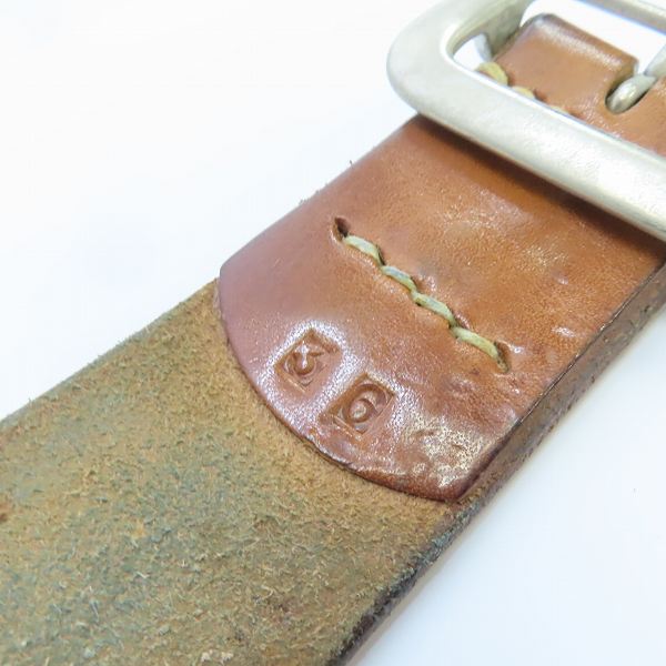 実際に弊社で買取させて頂いたSUGAR CANE/シュガーケーン ギャリソンベルト ライトブラウン Size：36の画像 2枚目