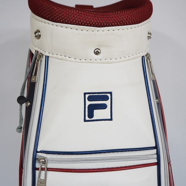 実際に弊社で買取させて頂いたFILA/フィラ ゴルフ 5分割キャディバッグ ホワイトの画像 4枚目